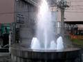 宇奈月温泉 駅前の温泉噴水
