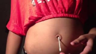 Knife navel poking photos