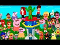 Scary All Peppa Pig family EXE and SONIC.EXE vs Paw Patrol House jj and mikey in Minecraft - Maizen