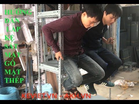 Hướng dẫn lắp đặt - cách tự làm kệ sắt mặt gỗ, khung kệ sắt v lỗ đa năng mặt thép nhanh nhất!