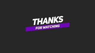 Thanks For Watching Intro And Outro - Free Template No Copyright