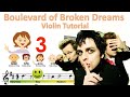 Boulevard of Broken Dreams by Green Day sheet music and easy violin tutorial