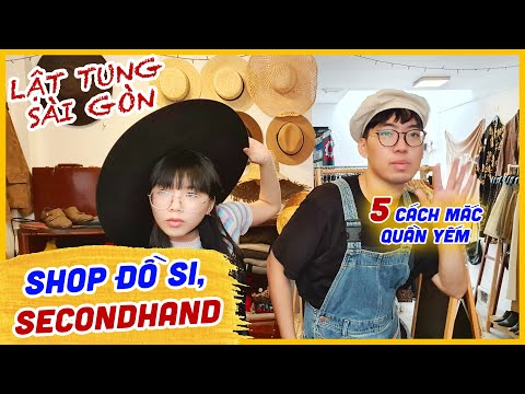 Lật tung Sài Gòn tìm SHOP ĐỒ SI, 2-Hand cực chất 👌5 cách phối Outfit với quần yếm | maybayvlog