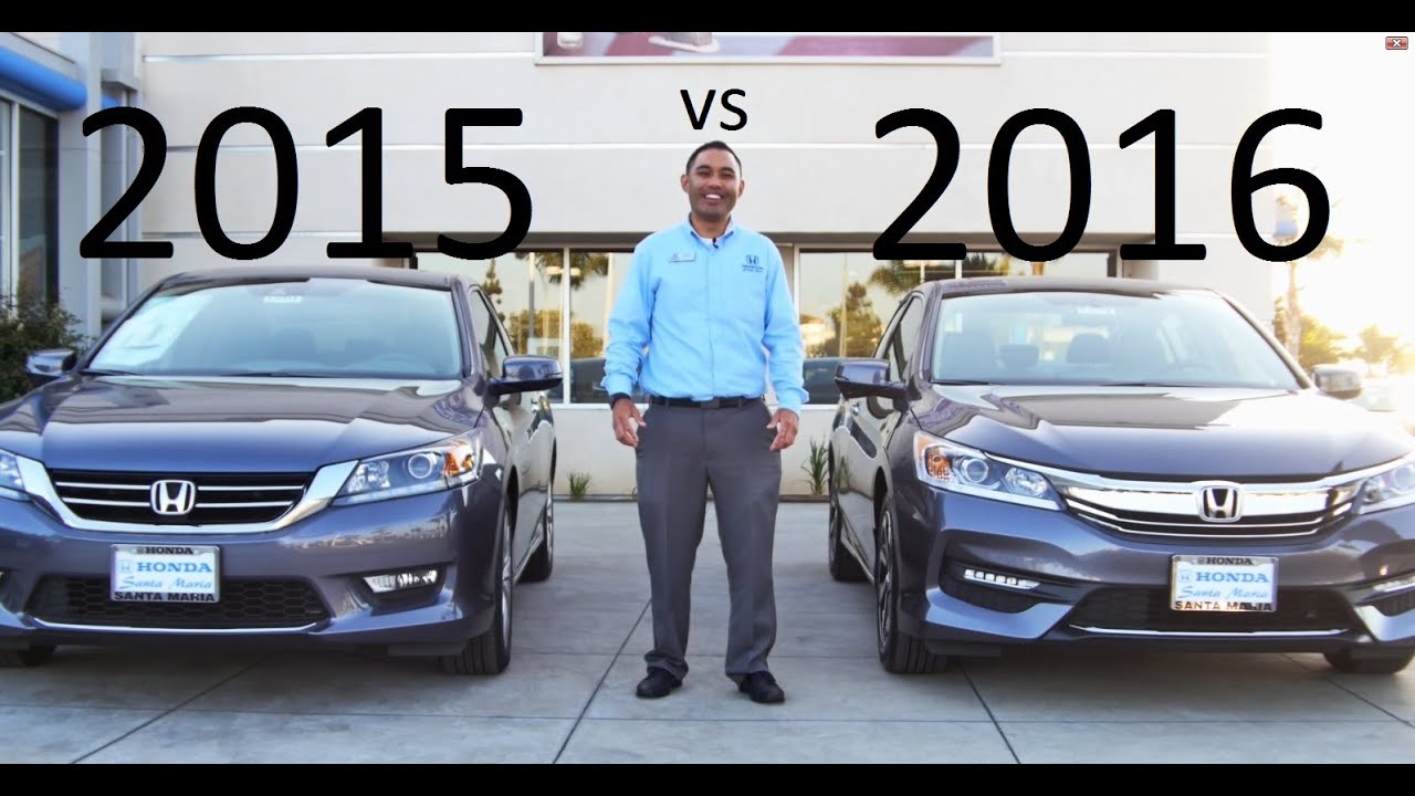 2016 Honda Accord VS 2015 Accord Comparison V6 - YouTube