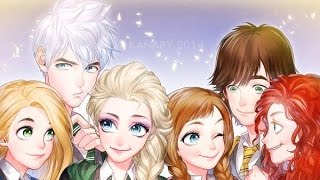 Rise of the Frozen Brave Tangled Dragons - Hogwarts AU