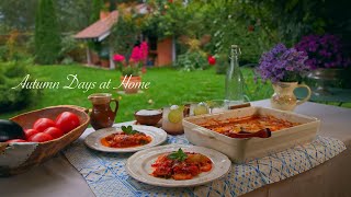 Life In The Countryside Making Eggplant Parmigiana In A Wood Oven Autumn Days