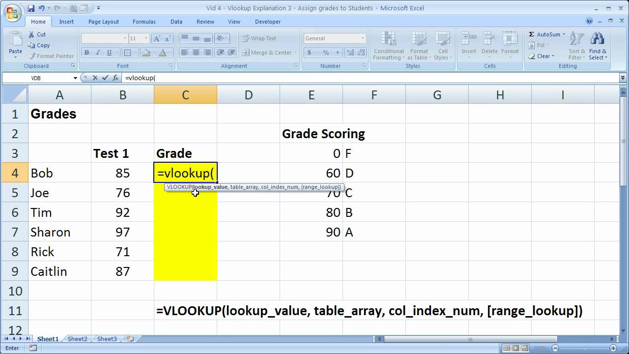 how to use vlookup in excel with example