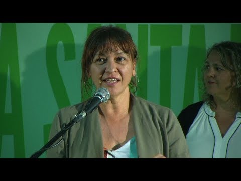 Mitin de Dunia González (Nueva Canarias) en Sardina (Santa LucĂa de Tirajana)