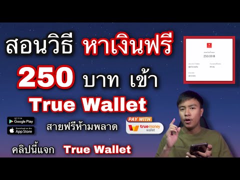 วิธีหาเงินฟรี ฿250 บาท เข้า TrueMoney Wallet ไม่ต้องลงทุน ทำได้ในมือถือ | ด้วยแอพในมือถือ