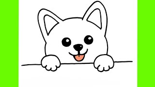 Kolay Köpek Çizimi, Kolay Yoldan Adım Adım Sevimli Köpek Resmi Nasıl Çizilir, Ko