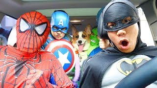 Superheroes Surprise Boram With Dancing Car Ride!