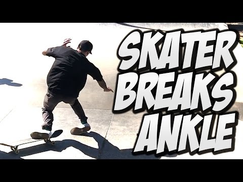 SKATEBOARDER BREAKS ANKLE !!! - A DAY WITH NKA  -