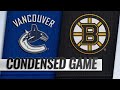11/08/18 Condensed Game: Canucks @ Bruins