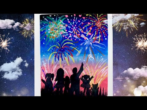 VẼ TRANH MÙA XUÂN: GIA ĐÌNH EM ĐÓN NĂM MỚI - BẰNG MÀU NƯỚC THIÊN LONG