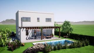 Video de casa en barrio cerrado, recorrido exterior 360. Animación Twinmotion