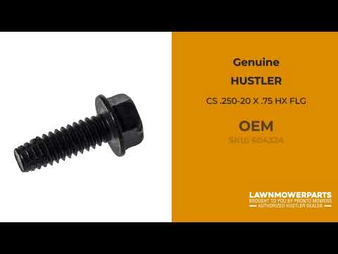 604324 CS .250-20 X .75 HX FLG - HUSTLER Genuine OEM Part 604324 CS .250-20 X .75 HX FLG - HUSTLER Genuine OEM Part