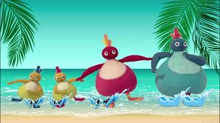 Twirlywoos Bighoo Toodloo Chickedy And Chick Dance On The Beach And Splash Water