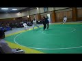 pertandingan pencak silat PSHT (merah) vs Tapak Suci (biru) laga ke-3