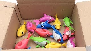 15 Shark Family In Surprise Box - Baby Shark Transformer Sea Animals Toys For Ki