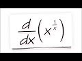 derivative of x^(1/x), (ft. the HW dog)