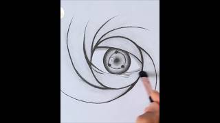 Obito Eyes Drawing || Easy Ahime Drawing #Drawing #Pencilsketch #Animedrawing #Shorts