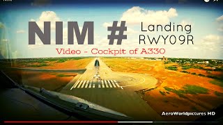 Landing @ NIAMEY - Diori Hamani Int'l Airport (NIM/DRRN) Niger # Cockpit View - RWY09R