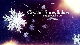 Crystal Snowflakes Background Pack