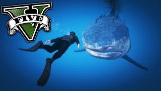ENCONTRÉ AL TIBURÓN LEGENDARIO !! (Megalodon) - GTA V