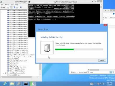 HOWTO: Installing dongle emulator on windows 8 x64 / Windows 10