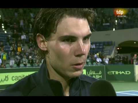 Entrevistas a David フェレール y a Rafa ナダル después de jugar su partido