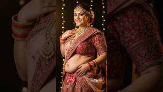 Bridal Saree Photoshoot Plus Size Fashion Model