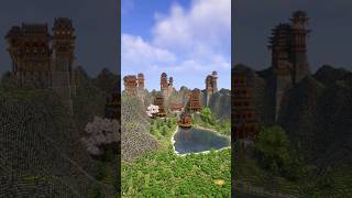 Minecraft Japanese Mountain Temple Build Timelapse 🤯