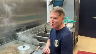 Bobby Flay Flips Burgers & Does Signature Crunchburger Demo at Bobby’s Burgers Opening Atlantic City