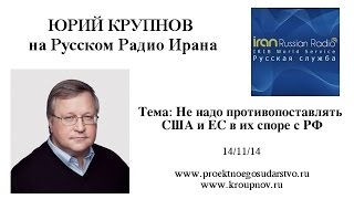 Крупнов: Не надо противопоставлять США и ЕС в их споре с РФ