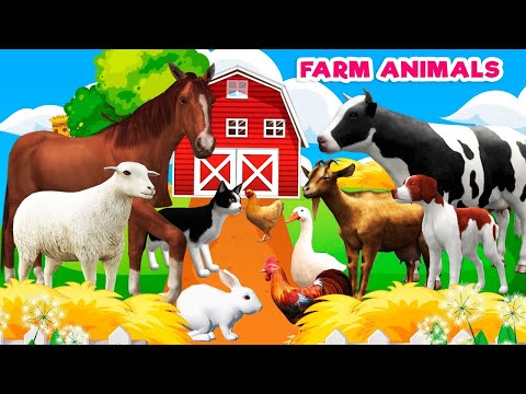 Farm Animals Names and Sounds for Kids to Learn | Animals Names | Learn Animals Names