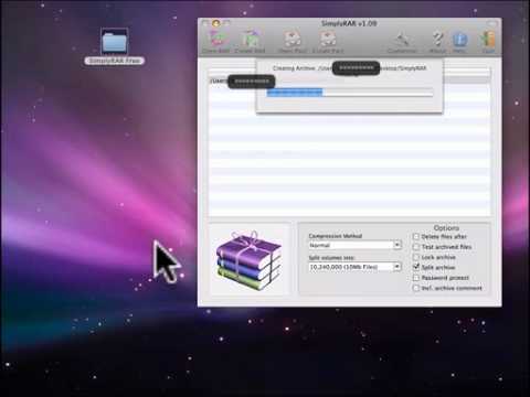 How to Split Mac Os x Rar Files and Parts Merge (SimplyRAR 1.0.8 freeware for mac:)