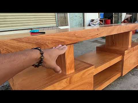 Kệ tivi gỗ Gõ Đỏ mặt nguyên khối 8cm Đơn Giản mà Đẳng Cấp