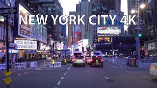 Times Square - New York City 4K - Driving Downtown
