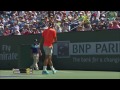 2015 Roger Federer Hits Double Hot Shot