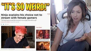 POKIMANE REACTS TO "WHY NINJA DOESN'T PLAY WITH FEMALE STREAMERS" - Fortnite Best Moments & Plays