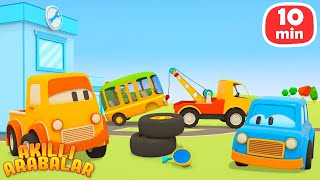 Akıllı Arabalar - bebekler için eğitici çizgi film!Tamirhane ve tamir aletler!