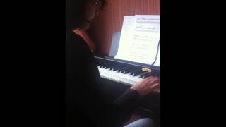 Marina Monzon Sosa Practicando Dragonball, Cover Piano