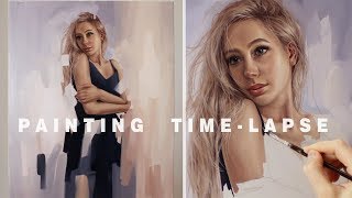 Painting Time-Lapse Soft Morning Color Oil On Canvas