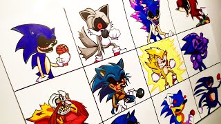 How to draw Majin Sonic (Vs. Sonic.Exe) - SketchOk