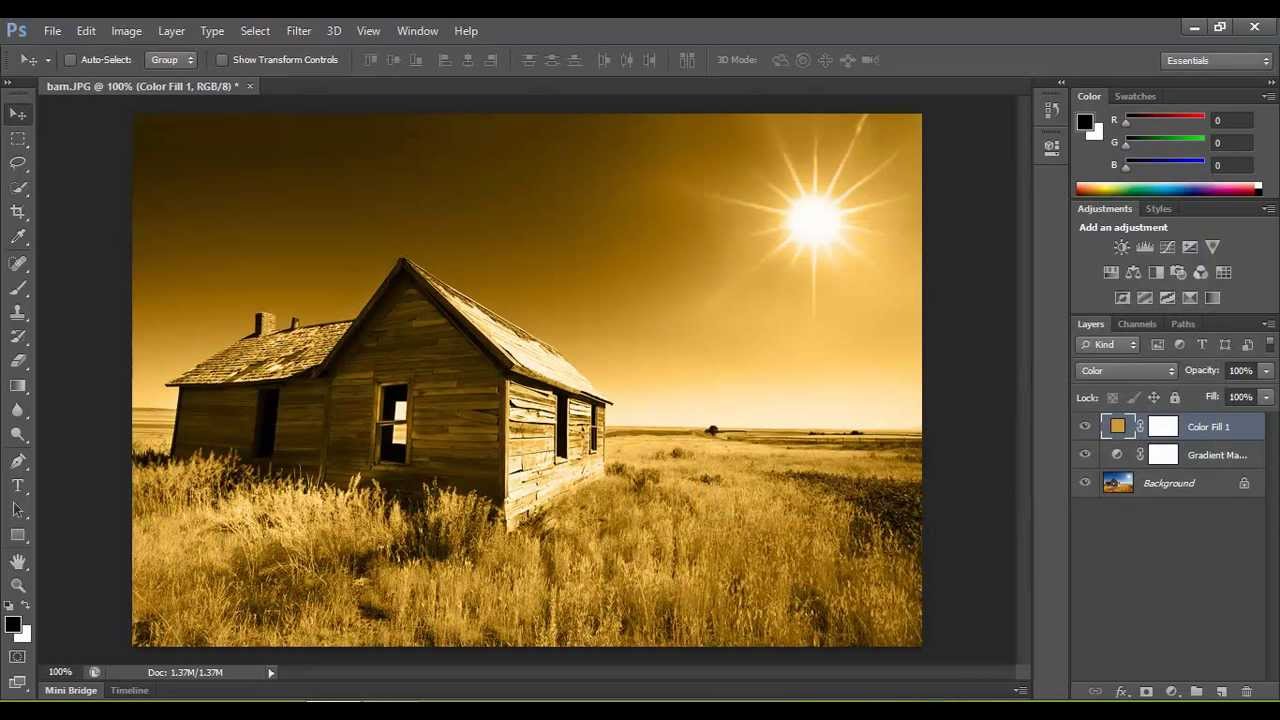 How to create a sepia tone effect with CS6 YouTube
