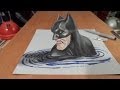 3D Drawing Batman, Trick Art