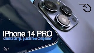 iPhone 14 Pro camera bump & punch hole Face ID compared to iPhone 13 Pro - Latest leak stuff #shorts