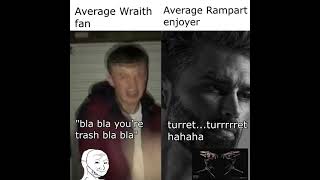 Average Wraith Fan Vs Average Rampart Enjoyer Apex Legends