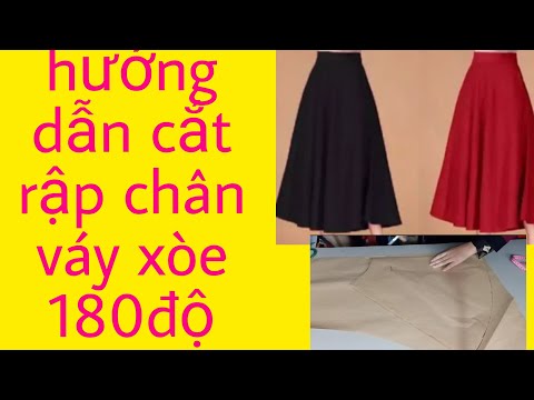 hướng dẫn cắt rập chân váy xòe 180đinstructions to cut the skirt spread 180đ đam mê may vá thủy vũ