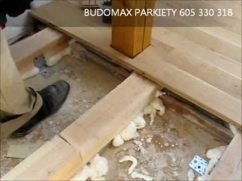 Układanie podłogi- deski dębowe na legarach.avi